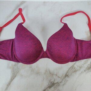 Victoria's Secret Fuchsia Purple Uplift Semi Demi Bra, 32DD